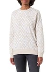 Vans Womens Decco Checker Crew Fleece-b Sweatshirt, Beige, L UK