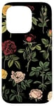 Coque pour iPhone 15 Pro Vintage Botanique Rose Fleur Fille Mignon Floral Plant Mom