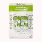 BetterYou Vitamin D Oral Spray 3000IU, 2 x 15ml