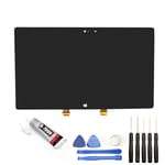 VITRE + LCD SUR CHASSIS POUR WINDOWS SURFACE RT2 NOIR + OUTILS + COLLE