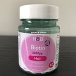 Holland & Barrett Biotin 1000ug - 60 Tablets For Healthy Hair Skin Nails Vegan