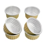 Set med 10 minipieformar Quiche Pie Tartformar, Muffin Cupcake-formar, Äggform Puddingform DIY-verktyg, Non-Stick Coating Quiche Bakformar (Guld)