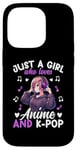 iPhone 14 Pro Just a Girl Who Loves Anime and K-Pop Anime Merch Japanese Case