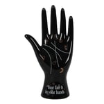 Black Ceramic Palmistry Hand Ornament Gothic Gift Ring Holder