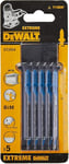 DeWalt DT2054QZ Lame de scie sauteuse pour manche métallique en T HSS T118EOF Lot de 5 (Import Grande Bretagne) Argent