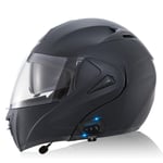 Certification Casque De Moto Bluetooth ECE - Casque Moto Bluetooth Full Face Course Cromwell Casque Jet Miroir Modulaire Casque Flip Convient Aux Hommes Quatre Saisons N,M