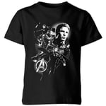 Avengers Endgame Mono Heroes Kids' T-Shirt - Black - 5-6 Years