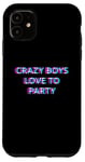 Coque pour iPhone 11 Crazy Boys Love To Party Rave Club Festival Raver Boy