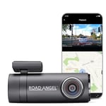 Road Angel Halo Drive 2K In Car Camera Dash Cam Front - Dashcam Front - Night Vision Dashcams for Cars - Car On-Dash Mounted Cameras with Supporting App, Black