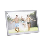 L.BAN Digital Photo Frame, 17-inch 1440 * 900 high Resolution with HDMI,USB,SD/SDHC/MMC-Card Slot, MP3 / MP4 Player Machine Metal Electronic Picture Frame,Silver