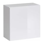 Armoire murale 1 porte Meuble de Rangement 60x60x30cm 2 compartiments Modèle Berit 60x60 Blanc Finition brillante