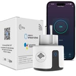 Prise Connectee 20A,Prise Intelligente Wifi Tuya Compatible Avec Alexa,Google Home,Prise Programmable Avec Mesure De Consommation D'Energie,Commande Vocale,App Tuya Prise