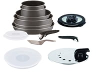 Tefal Ingenio 15 Piece Pan and Accessory Set Anthracite Grey Non Induction