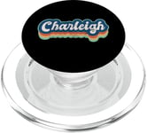 Charleigh Prénom Fille Style Vintage Années 70 80 Personnalisé PopSockets PopGrip pour MagSafe