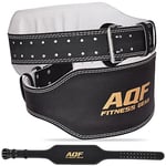 AQF Ceinture Musculation, 4" 6" Cuir Ceinture De Force, Ceinture Lestée Muscu Boucle À Rouleau En Acier, Ceinture Lombaire Musculation pour Powerlifting