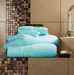 Gaveno Cavailia Drap de Bain en Coton égyptien épais Absorbant 700 g/m² Miami Jumbo [Lot de 2] Turquoise (100 x 180 cm)