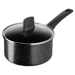 Tefal Titanium Stone Saucepan 18 cm + Lid, High-Performance Non-Stick Coating, Metal Spatula Safe, All Hobs Including Induction, E1052345