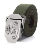 WOAIXI Canvas Belt, Fashion Men Women Casual Belt 3D Soviet Navy Ussr Cccp Metal Buckle Jeans Belt Soldiers Military Army Tactical Belts Outdoor Street Style Wild Waistband,Green,140Cm