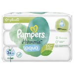 PAMPERS HARMONIE Baby Wipes Disposable 3x48 Pcs. Premium Cotton 0% Plastic