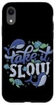 Coque pour iPhone XR Take it Slow Ocean Affirmation de soi Animaux marins Tortue Baleine