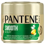 Pantene pro-v, masque cheveux lisse & soyeux, à la kératine, pour cheveux frisés et ternes, contrôle les frisottis et rend les cheveux soyeux, format 300 ml