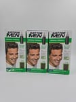 3 X Just For Men H40 Medium Dark Brown Hair Colour, Damaged Boxes.