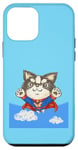 Coque pour iPhone 12 mini chihuahua super-héros mignon chien chiot animal de compagnie drôle animal art illustration