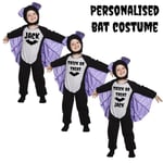 Bat Toddler Costume 3 Years Halloween Fancy Dress Kids Dress Up Personalised