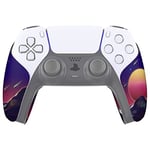 eXtremeRate PlayVital Grips Sticker pour ps5 Manette,Housse Autocollant de Poignée Skins en Caoutchouc pour ps5,Accessoires Antidérapants pour ps5 Manette-Cyber Lune