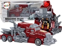 Leantoys Red Truck Robot Transformation 2In1 Multifunktionell