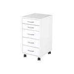 FMD Möbel 336-001_we Freddy Caisson de Bureau sur Roulettes Blanc