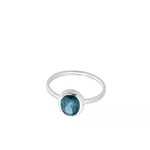 Pernille Corydon Hellir Blue Ice Sterling Silver Ring Med Topas R-468-S