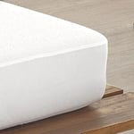 Todocama Protège-Matelas en Tissu éponge Blanc 80 x 190/200 cm