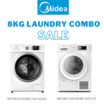 Laundry Combo -  8KG Front Load Washing Machine + 8kg Heat Pump Dryer - Dryers -