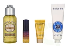 L'Occitane Iconics L'Occitane Set 114 ml Immortelle Nuit Huile-en-Serum 5ml/Immortelle Divine Cream 4ml/Almond Shower Oil 75ml/Shea Butter Dry Skin Hand Cream 30ml