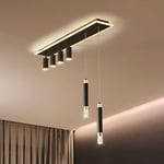 Suspension Moderne, Suspension avec télécommande dimmable 6 Lumières Suspension Lustre Plafonnier Suspension pour Cuisine Île Salle à Manger Chambre