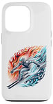 Coque pour iPhone 13 Pro Feu Et Glace Ski Aventure