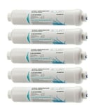 5 x Aquati New Fridge Water Filters Compatible with Samsung DA29-10105J, HAFEX/E