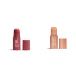 3INA MAKEUP - The No-Rules Stick 362 + The No-Rules Stick Highlighter 312- Blush et Highlighter Stick pour Yeux Lèvres et Joues - Fini Naturel et Lumineux aux Acide Hyaluronique - Vegan -Cruelty Free