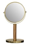 Premier Housewares Vanity Mirror, Bathroom, Makeup, Rubberwood, Cassini - Gold