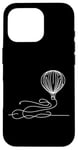 Coque pour iPhone 16 Pro Ballon à air One Line Art Dessin