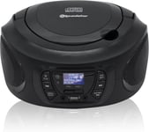 CDR-375D+/BK Radio CD Player Portable Dab/Dab+ / FM, Lecteur CD-MP3, CD-R, CD-RW, USB, Stereo, Télécommande, AUX-in, Sortie Casque, Noir