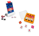 Osmo - Genius Numbers - Ages 6-10 - Math Equations (Counting, Addition, Subtraction & Multiplication) - for iPad Or Fire Tablet - STEM Toy Base Required Grab & Go Large Storage Case