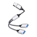 USB Splitter Kabel USB Hub Power Förlängningsadapter Kabel 28cm/11.02in