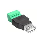 Terminal sans soudure USB, connecteur femelle rotatif ventilateur souris clavier borne de câblage de source de charge