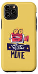 Coque pour iPhone 11 Pro Design cinéma créatif avec caméra vidéo pour les amateurs de films