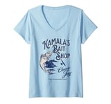 Womens Kamala's Bait Shop Harris Choose Joy Cast Away Your Fears V-Neck T-Shirt