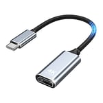 USB C to HDMI Adapter, Type-C to HDMI 4K Adapter, For iPhone 15, MacBook Pro,Air,iPad Pro, Pixelbook, Dell XPS,Microsoft, Samsung Galaxy,Surface Book(Thunderbolt 3/4 Compatible) (1PCS C TO HDMI)