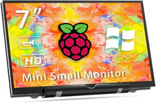 7'' Mini Ecran PC,800x480 HDMI Raspberry Pi Ecran avec Double Haut-Parleur,écran LCD pour Raspberry Pi 4/3/2/Zero/B/B+ Win11/10/8/7 (Non-Touch)