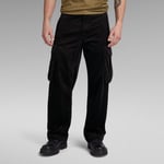 Renato Straight Cargo Pants - Black - Men